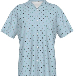 Jerry Garcia Isnpired Hawaiian Shirt Short Sleeve with Pocket
