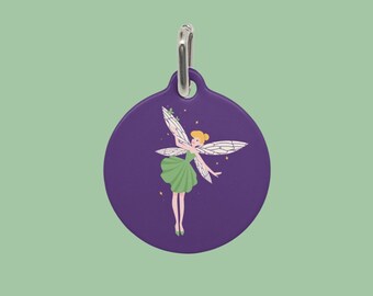 Fairy Dog ID Tag: Tinkerbell Metal Pet Tag