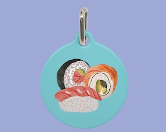Sushi Dog ID Tag, Sushi Cat ID Tag, Pet Id Tag, Sushi, Dog Lover's Gift, Cat Mom Gift