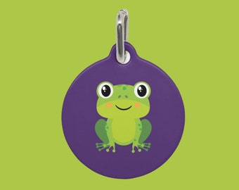 Frog Pet ID Tag for Collar, Cat Name Tag, Dog Name Tag, Cute Frog Pet Id Tag for Identification, Cat ID Tag, Dog ID Tag