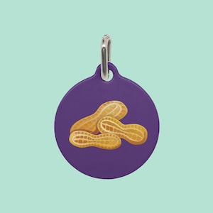 Peanut Metal Dog ID Tag with Ring, Peanut Cat Id Tag, Pet Id Tag, Metal Pet ID Tag with Ring, Peanuts Dog Id Tag, Peanut Dog Id Tag, Peanut