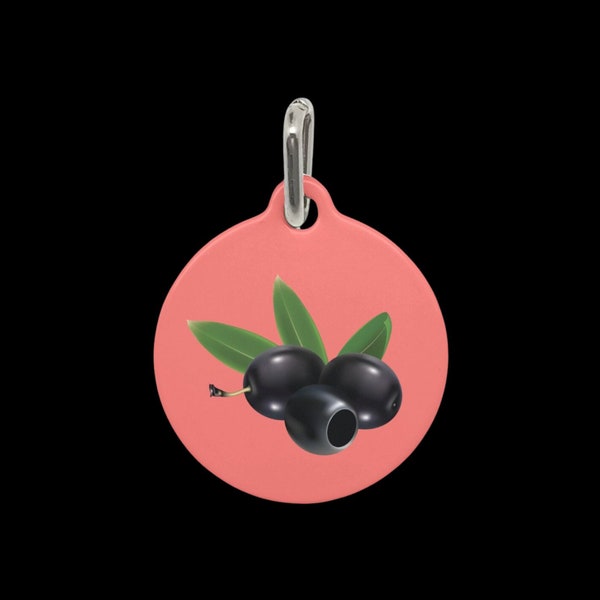 Olive Dog Id Tag, Olive, Olives, Olive Cat ID Tag, Pet Id Tag, Olives, Black Olives