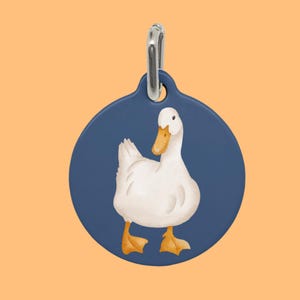 Goose Dog Id Tag, Metal Pet Tag with Ring, Goose Pet Tag