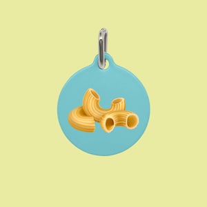 Noodle Dog and Cat Id Tag - Pasta Collar Charm for Pets