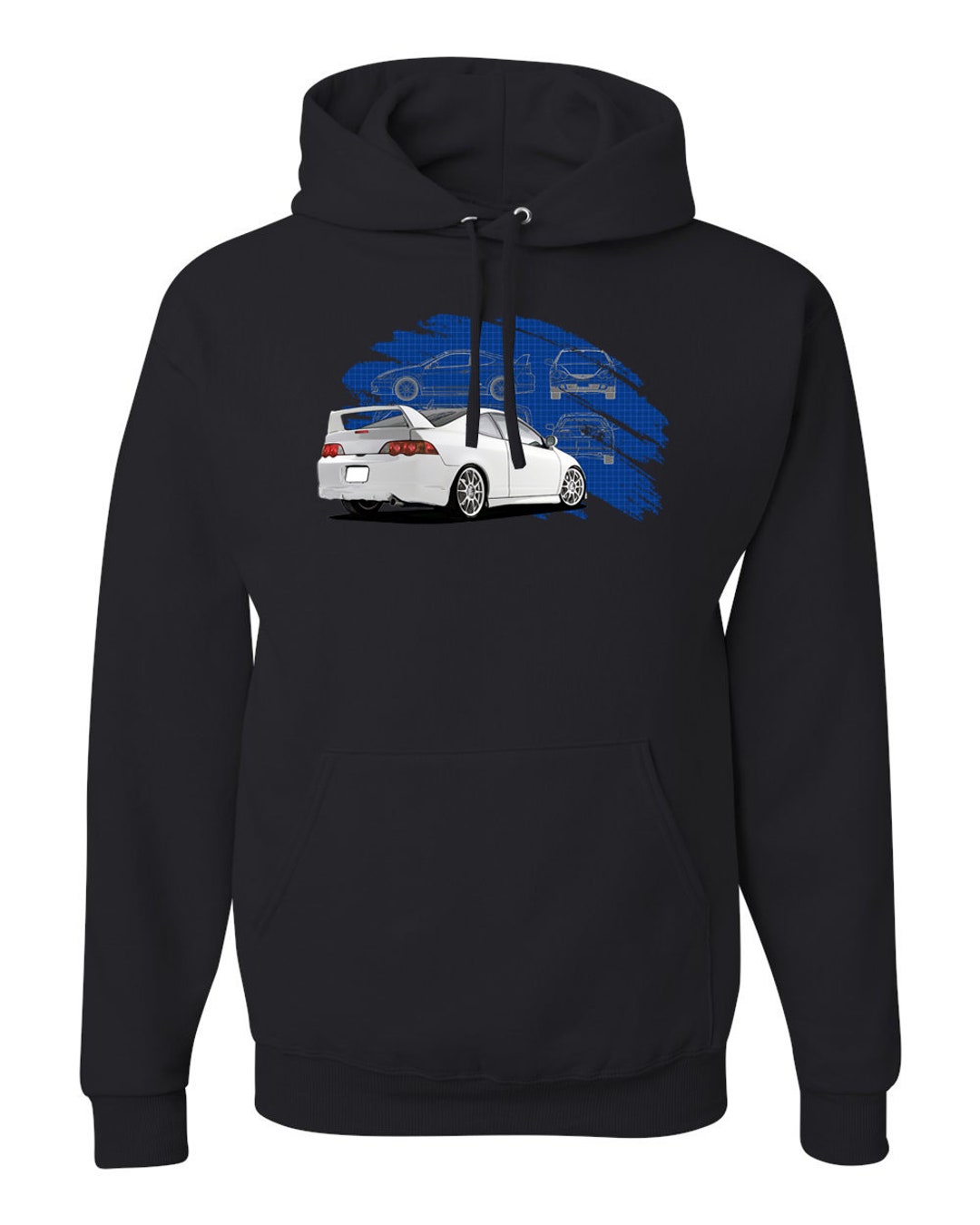 DC5 Integra JDM Legend Car Hoodie JDM Tuner Apparel Blue Print Etsy