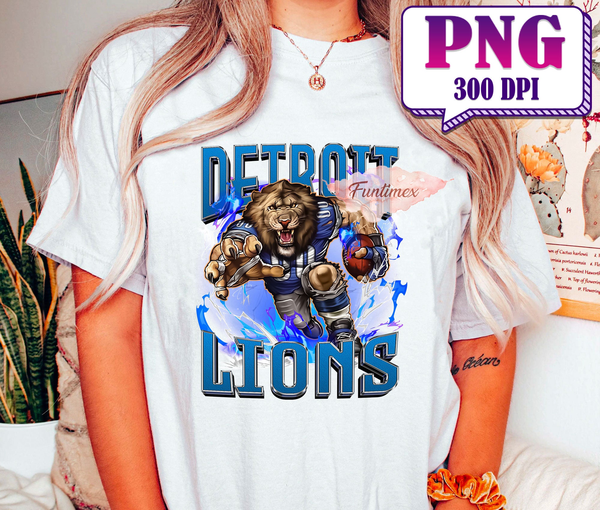 Detroit Football Direct-to-film Transfers, Sports Team Home Iron-on for  T-shirts, Create Gifts for Lions Fans, Craft DTF Heat Transfer Iron 