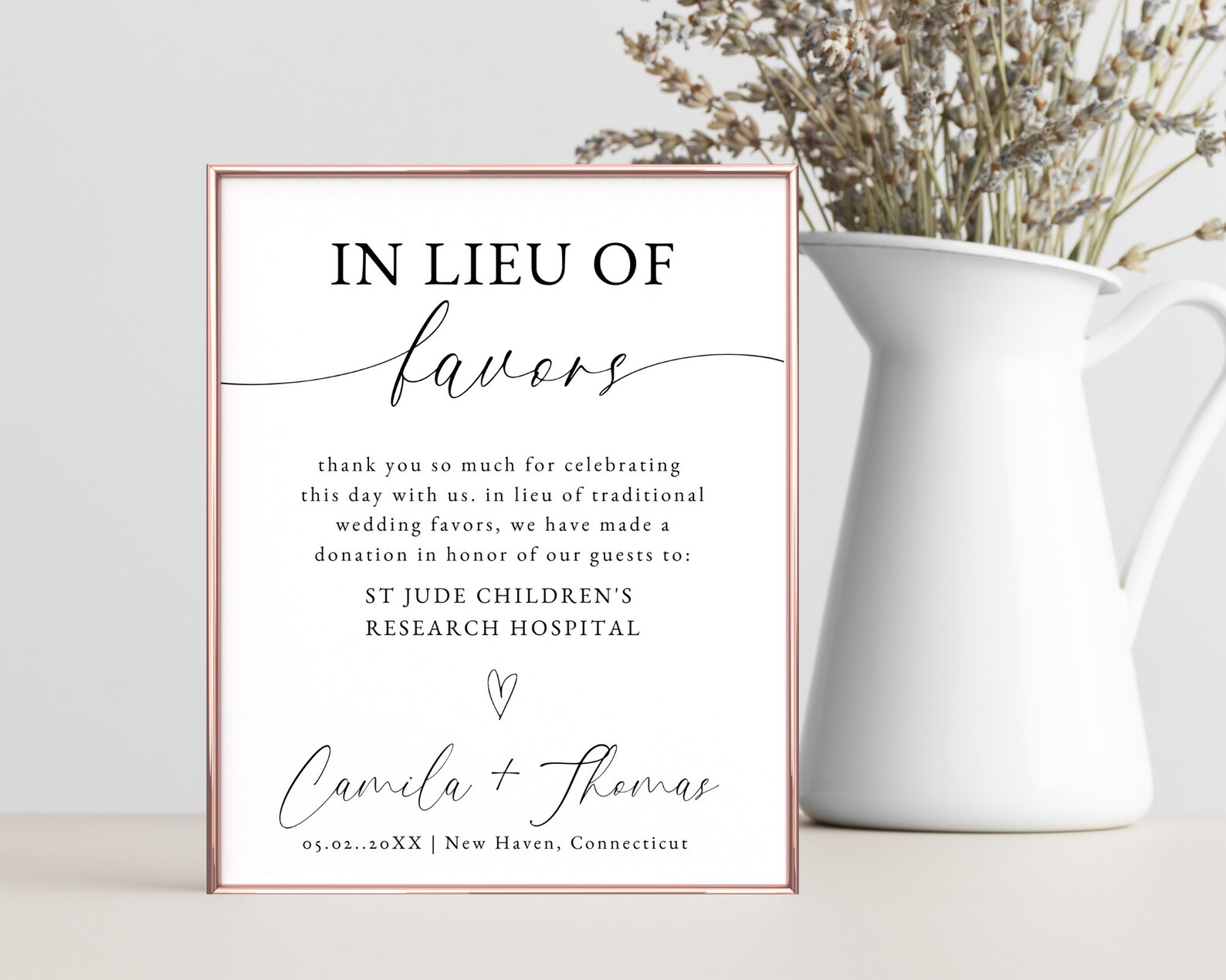 In Lieu Of Gifts Wedding