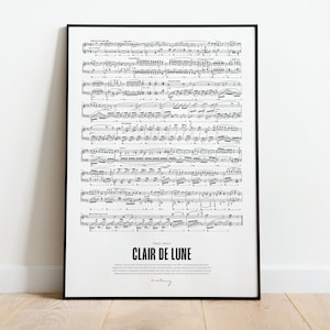 Debussy - Claire de Lune Pôster PONTUAÇÃO COMPLETA Claude Debussy - Download digital