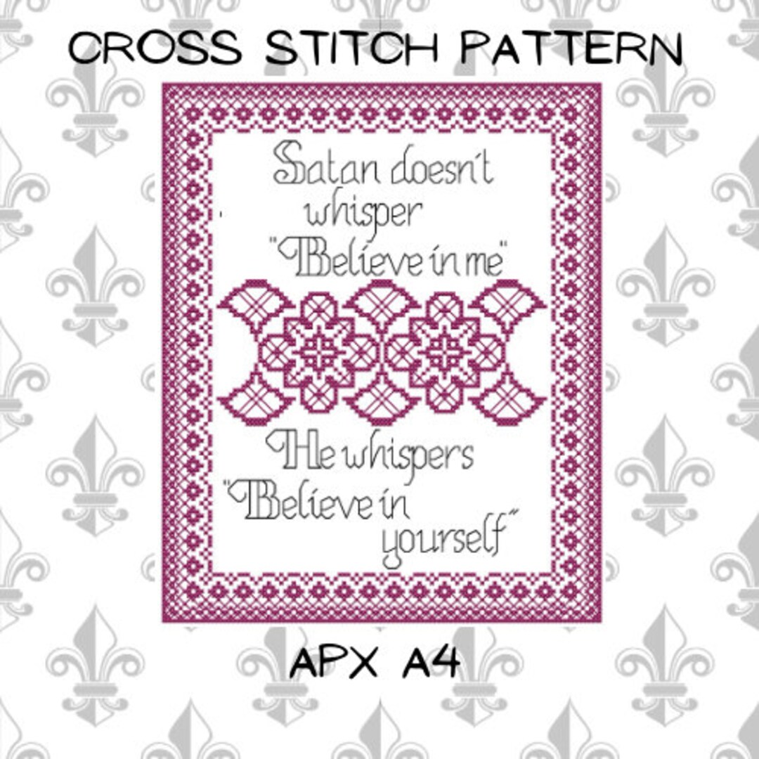 Subversive Sampler Cross Stitch Pattern Satan Whispers Etsy