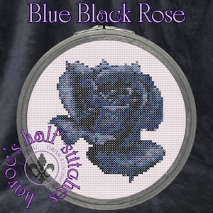 Black Rose - Gothic Floral Cross Stitch Pattern