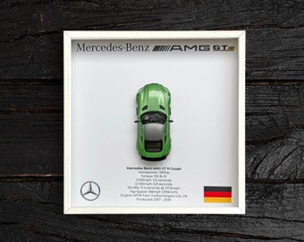 Mercedes Benz AMG GTR 3D shadow box framed gift