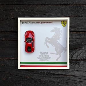 Ferrari 812 Superfast 3D shadow box framed gift