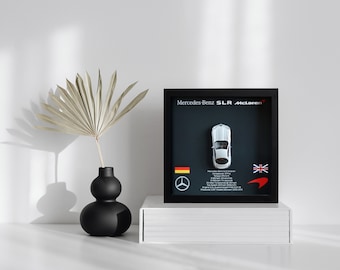 Mercedes Benz SLR McLaren 3D shadow box framed gift