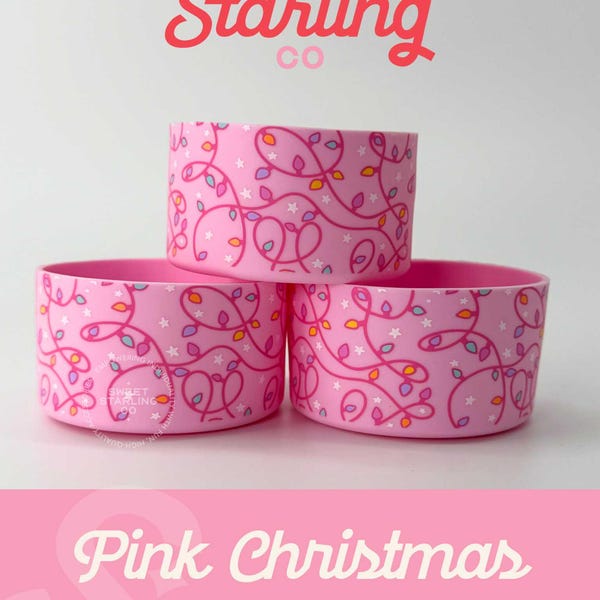Pink Christmas Lights Tumbler Boot