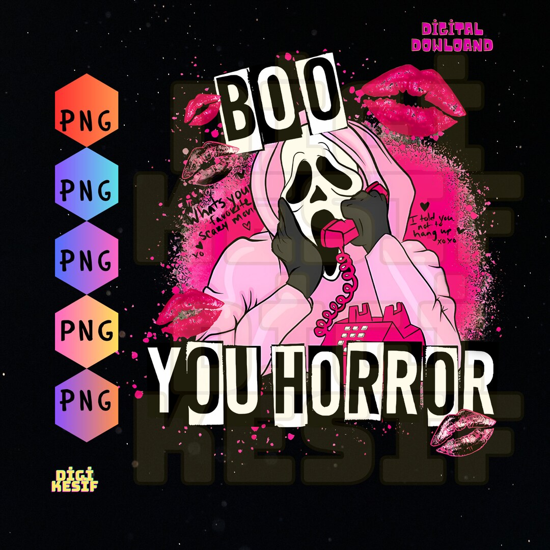 Boo You Horror Scream Character PNG Sublimation File - Etsy