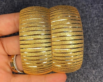 22K Gold Plated Bangle Bracelet: Turkish Style, Elegant Gift (3cm)