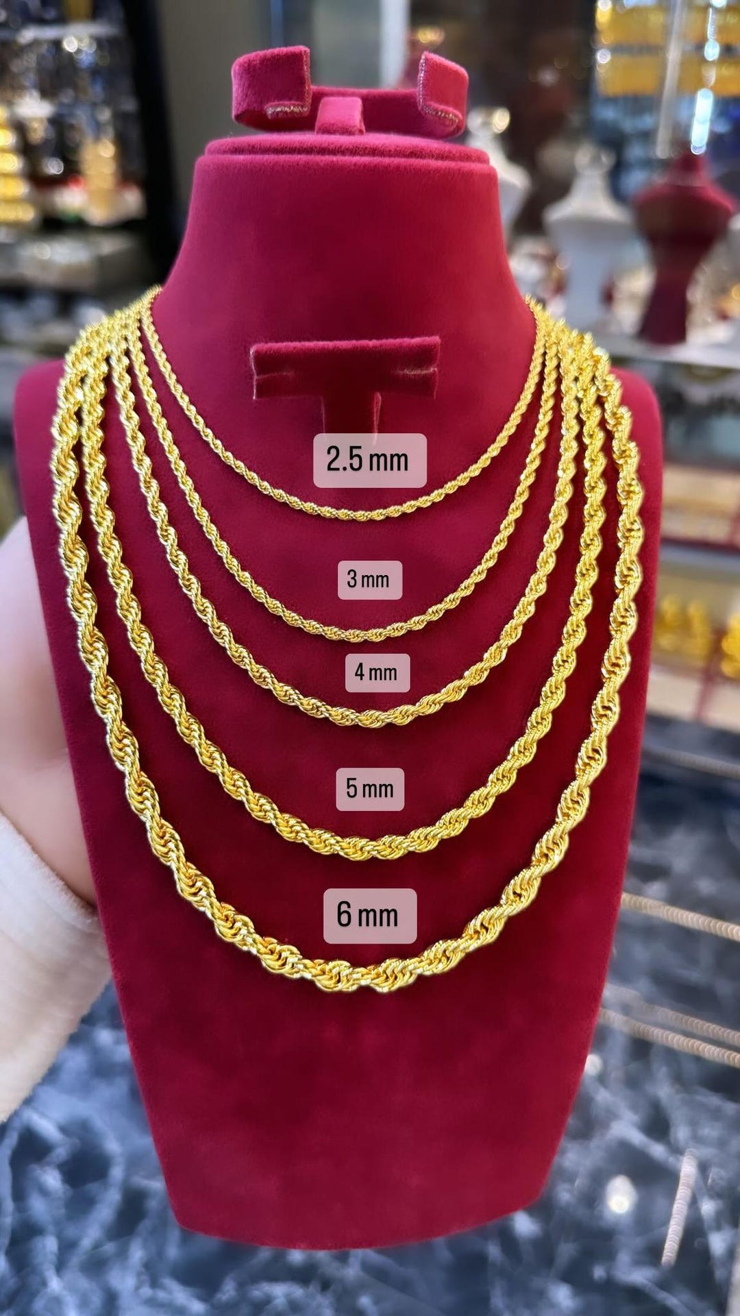 22K Gold Plated Rope Chain Necklace: Minimalist Twisted Necklace - Etsy