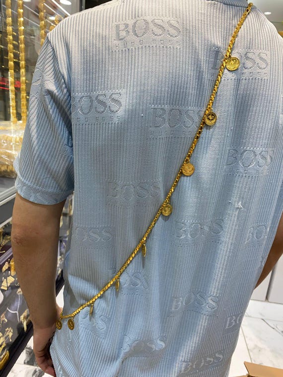 22K Gold Plated Reşat Coin Belt – Handmade Ottoman Gold Look 