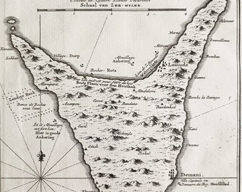 アフリカのアンティーク地図。1937年頃。額装可能な89年前の歴史的な石