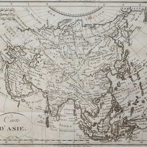 1814年 - アンティークアジア地図 19世紀の地図 ヴィンテージアジア版画 歴史地図 アジアのアートワーク 地図作成 壁アート 211年前の地図