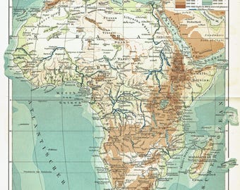 1940年製アンティークアフリカ地図 ヴィンテージアフリカ地図