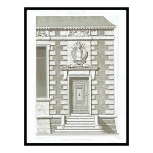 1862 Antiker Französischer Architekturdruck Stahlstich Original Wohndekoration Barock Wand Kunst Druck Ära Louis XIII. 162 Jahre Alt