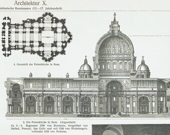1897 ARCHITECTURE Antique Print. ITALIAN RENAISSANCE Architecture. Architectural Wallart. Architect Gift. 127 Years Old Print. - Etsy 1897 ARCHITECTURE Antique Print. ITALIAN RENAISSANCE Architecture. Architectural Wallart. Architect Gift. 127 Years Old Print. - Etsy