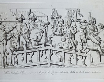1810 - Antique NAPOLEON Engraving Antique French Print Napoleon Bonaparte Print Vintage French Artwork Antique Napoleonic Wars Print