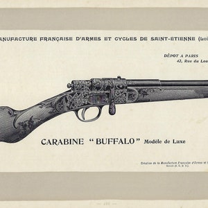 1907 Vintage Hunting Print Rifle Wall Decor Hunter Gift Print Hunting Lovers Lodge Decor Vintage Shotgun Print Cabin Decor Gift