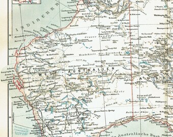1903年 ヴィンテージ オーストラリア地図 アンティーク オセアニア地図