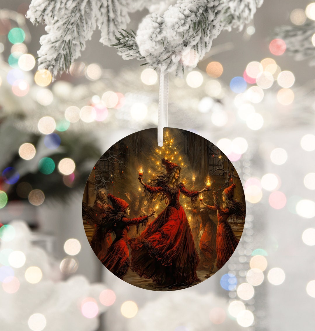 Witch Ornament, Creepy Christmas Tree, Yule Decor for Pagans, Witches ...