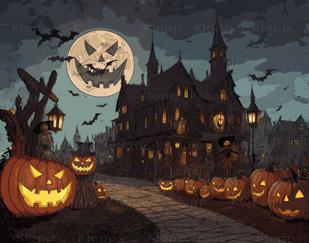 Cute and Creepy Halloween Wall Art Macabre Art Halloween Etsy