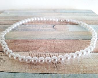 Collier élégant de fausses perles : cadeau unisexe de bijoux en perles