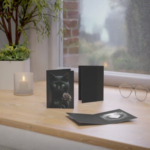 Valentijnsdag Gothic Black Cat-wenskaarten (1, 10, 30 en 50 stuks)