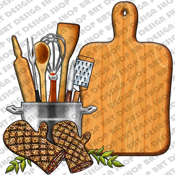 Kitchen Tools Png, Personalized Kitchen Tools Png, Kitchen Life, Cooking Png, Kitchen, Cooking Tools, Sublimation Designs, Digital Download