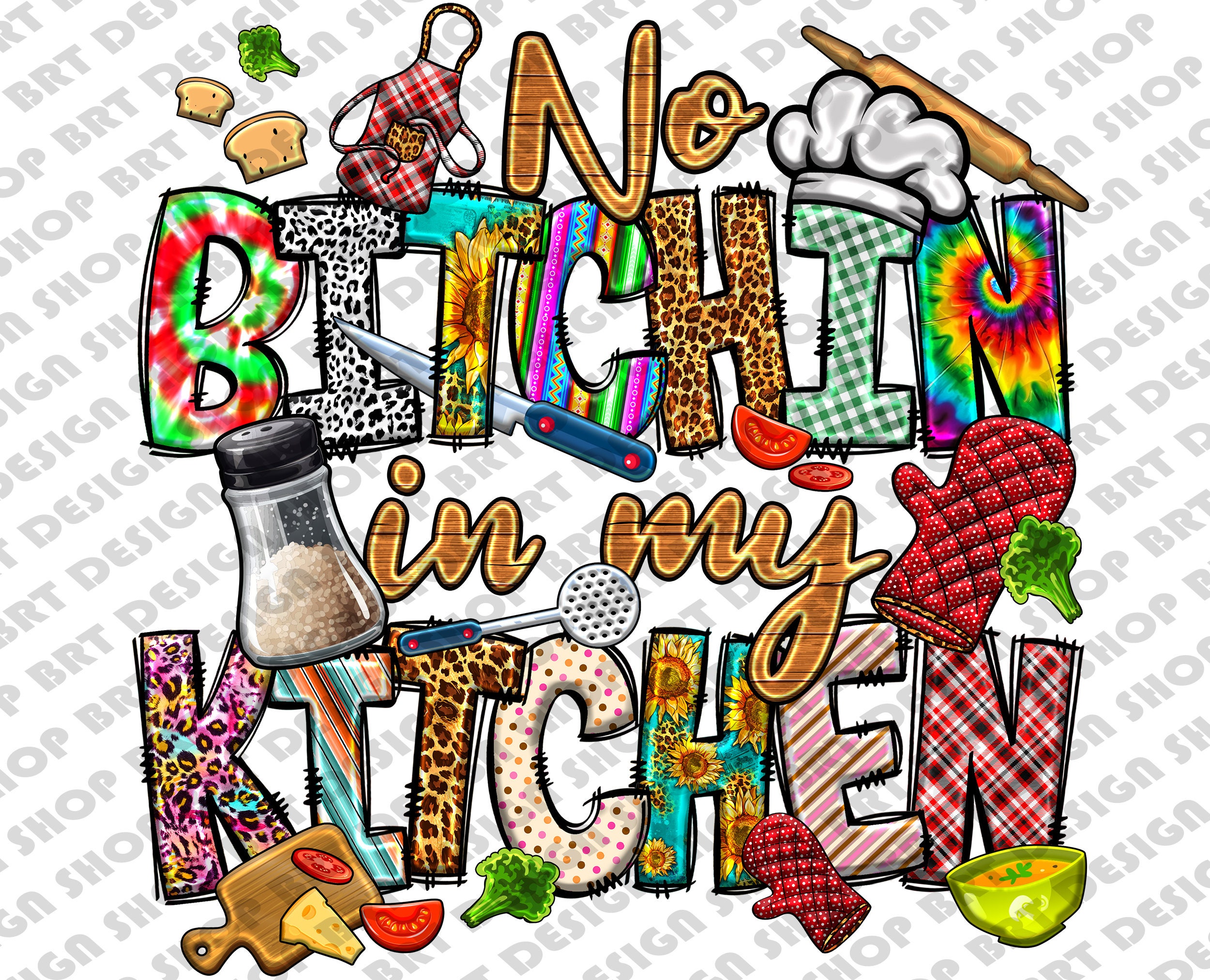 No Bitchin' in The Kitchen Gnomes Kitchen Humor Great Gift Idea Single 12x8 inch Tin Sign Made in The USA Fbmsn1034