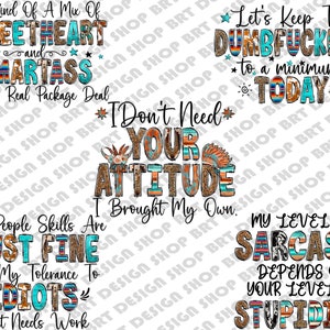 Sarcasm Png, Sarcastic Png, Funny Sarcastic Sublimation Bundle Png, Funny Quotes Bundle Png, Sassy Png, Sublimation Designs,Digital Download