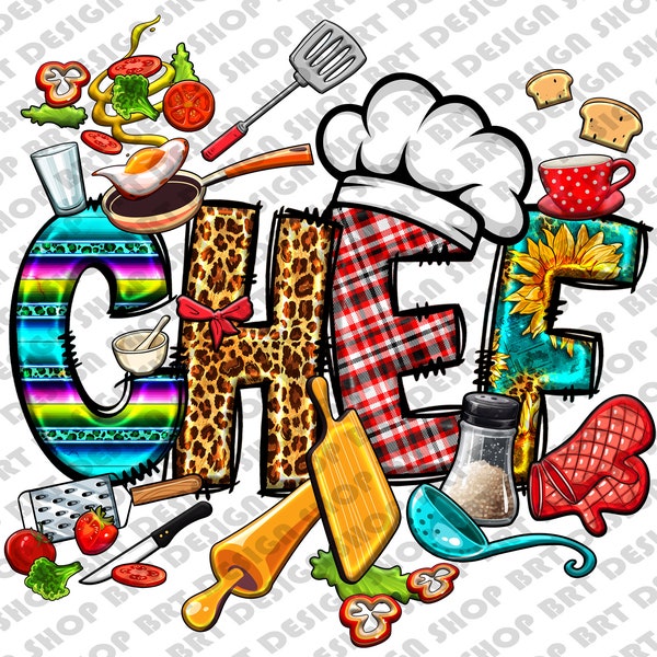 Chef Png, Western Png, Cooking Png, Kitchen Png, Chef Hat, Cooking Tools Png, Cuisine Png, Chef Knife, Sublimation Designs, Digital Download