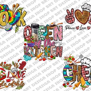 Chef Sublimation Designs Bundle Png, Cook Png Bundle, Kitchen Bundle, Png, Cooking Png, Cuisine Png, Diseños de sublimación, Descarga digital