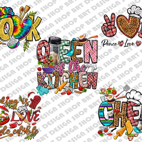 Chef Sublimation Designs Bundle Png, Cook Png Bundle, Bundle de cuisine, Png, Cuisine Png, Cuisine Png, Sublimation Designs, Téléchargement numérique