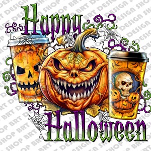 Happy Halloween Png, Witchy Png, Pumpkin Png, Ghost Png, Halloween Png, Spooky Png, Trick Or Treat, Sublimation Designs, Digital Download