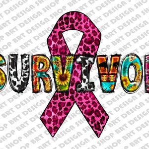 Survivor Png, Survivor Breast Cancer Png, Breast Cancer Png, Cancer Awareness Png, Cancer Ribbon Png, Sublimation Designs, Digital Download