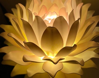 Giant Lotus Realistic Night Lamp Floral Bedroom Decoration Handmade EVA Foam Flowers LED Night Light Lotus Romantic Bedroom Lighting