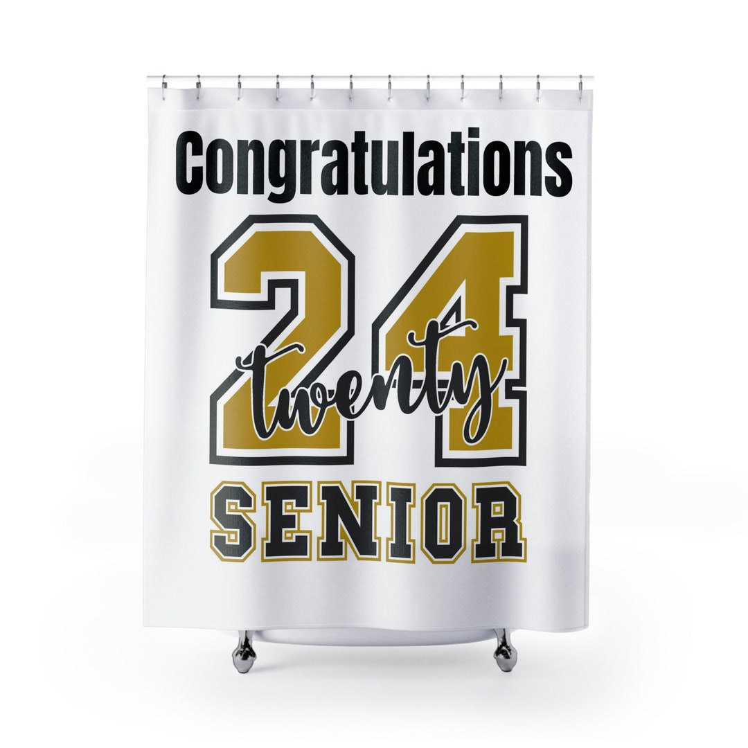 Shower Curtains/ Senior 2024 / Graduates 2024 / Etsy
