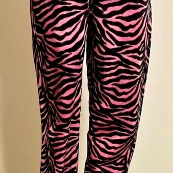 Zebra Print Pants Etsy