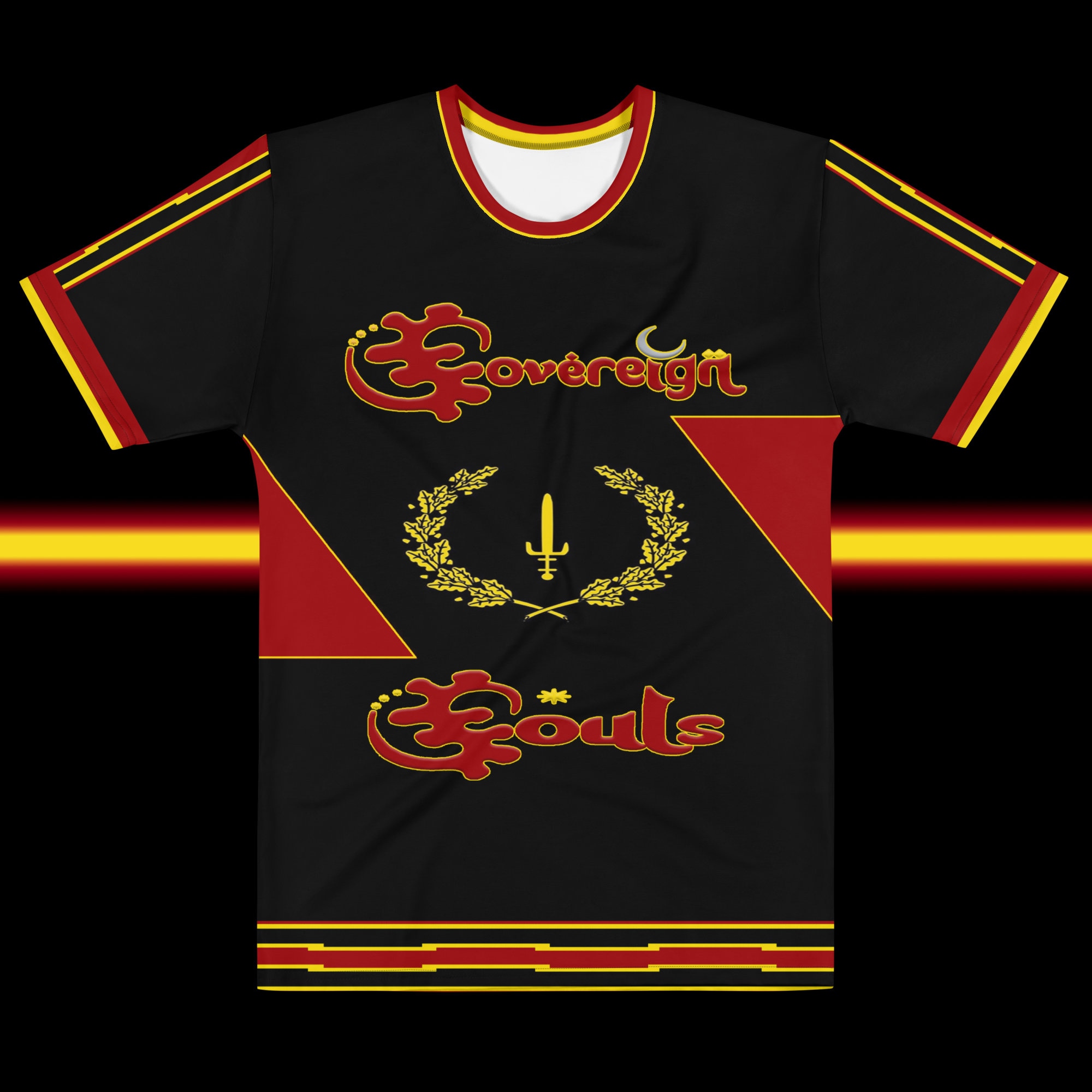 T-shirt nera con bandiera americana del patrimonio culturale