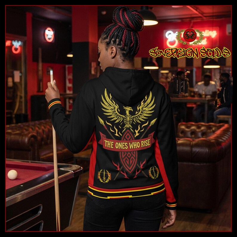 Black Heritage Flag Hoodie | Afrocentric Streetwear | FBA Apparel | Phoenix hoodie image 4