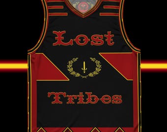Lost Tribes: maglia da basket unisex con bandiera americana nera