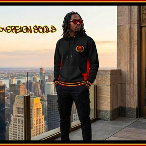 Black Heritage Flag Hoodie | Afrocentric Streetwear | FBA Apparel | Phoenix hoodie image 7