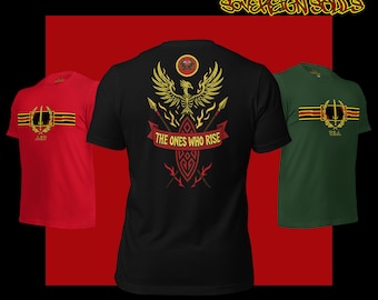 Unisex Black American Heritage Flag T-shit, The Ones Who Rise, FBA apparel, multiple colors